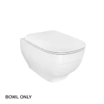 TRACE RIMLESS WALL HUNG TOILET WITHOUT TOILET SEAT COVER IN WHITE
