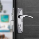 EVOTECH Brass Polished Door levers  (Silver)